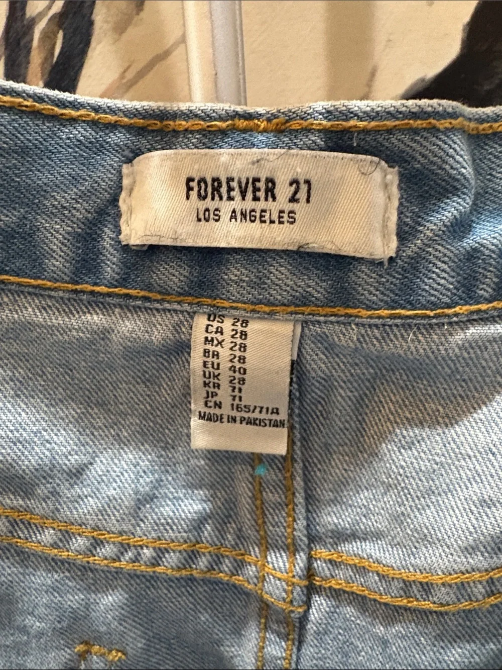 Forever 21 Light Blue Button-Front Denim Mini Skirt